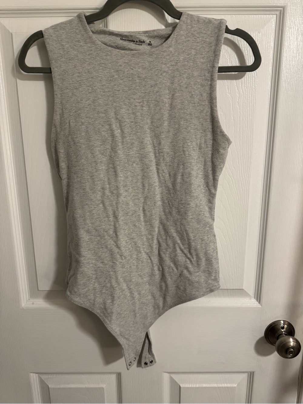 Abercrombie & Fitch Light Gray Sleeveless Bodysuit